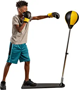 Protocol Punching Bag with Stand - for Adults & Kids - Punching Bag with Stand Plus Boxing Gloves - Adjustable Height Stand - Standard Punching Bag
