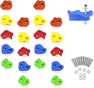 Rock Climbing Holds for Toddler Playground 20-Piece Kids Climbing Toys with Installation Hardware Included Colorful and Fun Design Easy to Install Ideal for Playground, Back Yard