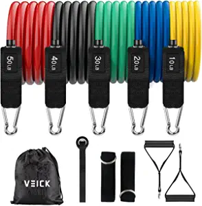 VEICK Resistance Bands Set,Exercise Bands,Workout Bands,Resistance Band with Handles for Men,Weights for Women at Home,Strength Training Equipment for Working Out