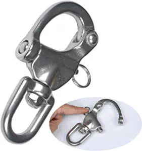 Swivel Eye Snap Shackle,Marine Boat Sailing Quick Release Bail Rigging Clip 2-3/4"3.5"5"