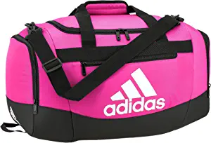 adidas Defender 4 Small Duffel Bag, Team Shock Pink, 11.75"x20.5"x11"