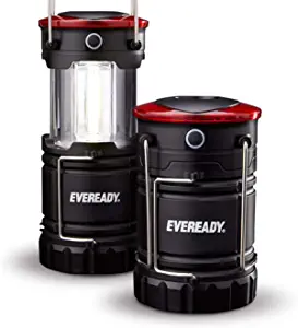 Eveready LED Camping Lantern 360 PRO (2-Pack), Super Bright Tent Lights, Rugged Water Resistant LED Lanterns, 100 Hour Run-time (Batteries Included)