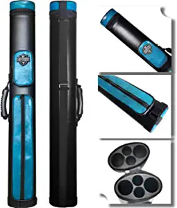 BY SPORTS 2x2 Hard cue case Oval Pool Cue Billiard Stick Carrying Case