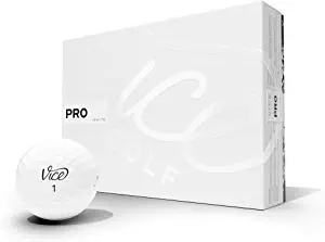 Vice Golf PRO 2020 | 12 Golf Balls | Features: 3-Piece cast Urethane, Maximum Control, high Short Game Spin | More Colors: NEON Lime/RED | Profile: Designed for Advanced Golfers
