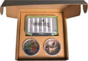 Ventures Fly Co. | 40 Premium Hand Tied Fly Fishing Flies Assortment | Fly Box Included | Dry, Wet, Nymphs, Streamers, Wooly Buggers, Terrestrials | Trout, Bass Lure Set, Kit