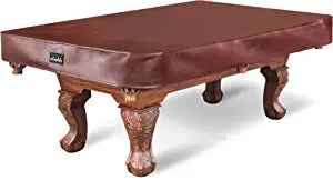 Shieldo Heavy Duty Leatherette Billiard Pool Table Cover,Waterproof&Tearproof Cover for Pool Table,7/8/9 Foot Fitted(8FT/Brown)