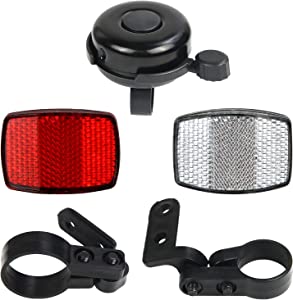 SANNIX Bicycle Reflectors Front and Rear Kit Bike Handlebar Bell Bicycle Accessories