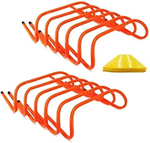 ASENVER 12 Hurdles Training Speed Agility Training Durable with 10 Marker Cone