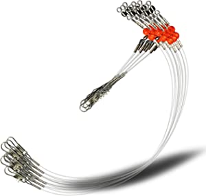 YOTO Fishing Leaders,Saltwater Tackle Rig with Swivels Snap, High-Strength Fishing Wire Gear Equipment for Lures Bait Or Hooks,1Arm and 2Arm