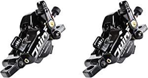 Juin Tech M1 Cable Actuated Hydraulic Bicycle Bike Disc Brake Caliper Set Extra Powerful Hybrid Brake for Road/Mountain/Cyclocross/Gravel/E-Bike/Folding Bike etc. use