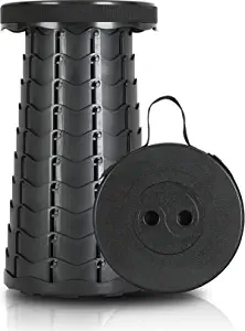 Retractable Folding Stools, Portable Camping Stool, Collapsible Stool Lightweight Yet More Sturdy for Fishing,Hiking Tours,BBQ,Parties,Outdoor Activities, Max Load 400lbs