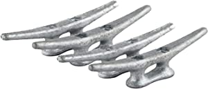 4 Pack 6inch Heavy Duty Boat Cleat/Galvanized Cast Iron Dock Cleat for Marine or Decorative Applications