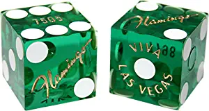 Cyber-Deals 19mm Craps Dice Pair Matching Serial Numbers - Authentic Las Vegas Casino Table-Played Dice