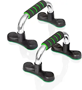 Mazzello Steel Push Up Handles for Floor - Push Up Stands Strength Training - Lightweight 1.3 lbs - Non-Slip Floor Exercise Equipment for Men and Women - Push up Bars to Take Anywhere