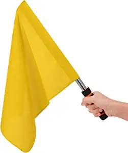 Sports Referee Flags with Metal Pole Foam Red Stainless Steel Hand Signal Flag Track and Field Sports Training Flag Athletic Competition Flag for Soccer Volleyball Football Linesman Command Flags