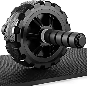 PACEARTH Ab Roller Wheel for Abs Workouts, 880 lbs Weight Capacity No Noise Ab Wheel Exercise Equipment with Knee Pad for Home Gym Core Workout, Abdominal Exercise Trainer for Men Women