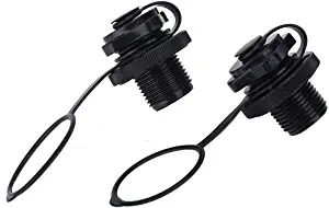 Demeras 2PCS Air Valve External Air Admittance Valve One to Way Inflation Replacement Screw Boston Valve for Inflatable Kayak Boat Airbed Dinghy