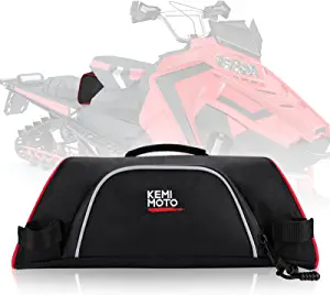 kemimoto Upgraded 1680D Snowmobile Under Seat Bag, Waterproof Heavy Duty Insulated Lunch Tool Storage Bag Compatible with Polaris Indy 550 600 800 RMK 800 Pro RMK 600 Dragon 800 OEM 287642