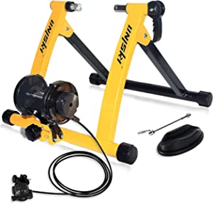 UNISKY Bike Trainer Stand for Indoor Riding 6 Speed Stationary Bike Stand for Exercise Bicycle Resistance Trainers for Road Bikes