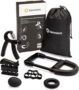 Tannion 6 Piece Forearm & Hand Grip Strengthener Set | Hand Strengthening Training Set | Finger and Wrist Strengthener With Adjustable Resistance | Strength Training Equipment