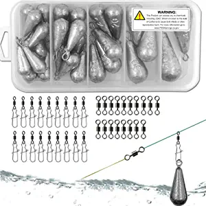 DongciTACi Fishing Sinkers and Weights Bass Casting Sinker Plomos para Pescar Lead Fishing Tackle Kit for Saltwater Freshwater Bottom Fishing