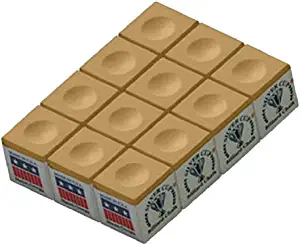 Silver Cup Camel Billiard Chalk Box of 12 USA