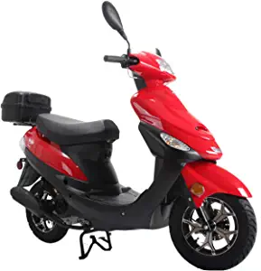 X-PRO Maui 50cc Moped Scooter Gas Moped Scooter Motorcycle 50cc Adult Scooter Aluminum Wheels(Red)