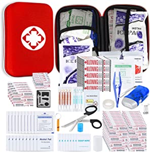 Small-Waterproof Car First-Aid Kit Emergency-Kit - 273Piece Camping Equipment for Camping Hiking Home Travel YIDERBO