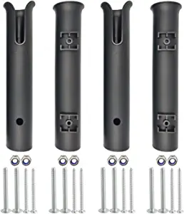 Clio 4 Pcs Fishing Rod Holder Racks Portable Fishing Rod Stand-Off Tube Rod Pole Holder Bracket Support