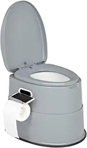 VINGLI Portable Toilet | Indoor Outdoor Commode w/Detachable Inner Bucket & Removable Paper Holder, Lightweight & Compact for Camping, Boat, Van, Emergency Use