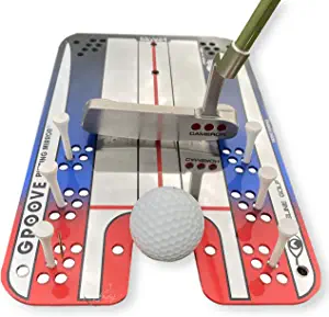 EyeLine Golf Circuit Trainer - Groove Putting Mirror, Training Aid Align Eyes, Body, Putter face, Indoor/Outdoor, Alignment Starting line Impact Stroke Path Head Motion, Practice Station, Made in USA
