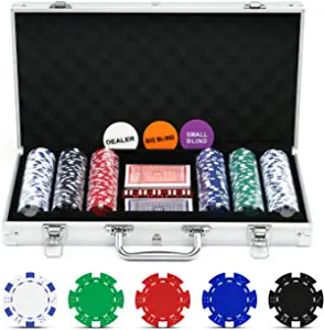 NOLIE Casino Poker Chip Set 200 300 PCS with Aluminum Case for Gambling(11.5 Gram)