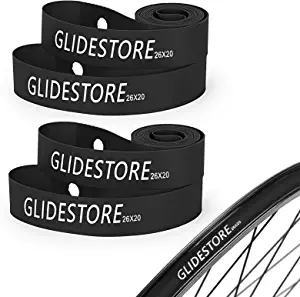 GLIDESTORE 4 Pack Bicycle Rim Strip Rim Tape for Road Bike MTB Mountain Bike Tube Protector Liner (26" x 20mm)