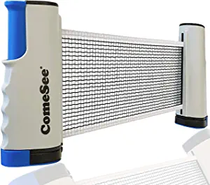 Comesee Retractable Ping Pong Net for Any Table, Table Tennis Nets and Posts Equipment for Replacement
