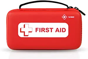 SHBC Small Travel First Aid Kit (152 Pieces) Compact Mini Waterproof Bag with Survival Medical Items for Car, Home, Travel, Hiking, Office, Outdoors, Boat, Camping, Workplace, and School.