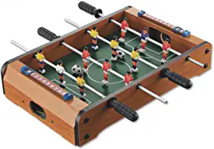 14" Foosball Table, Wooden Soccer Game Tabletop for Kids Educational Toy, Mini Indoor Table Soccer Set for Game Rooms, Parties, Family Night