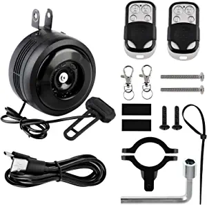 SOWUNO 126Db Bicycle Electric Horn Rechargeable Bike Alarm Bells Loud Bike Horns for Adults Waterproof Motorcycle Horn Anti-Theft Vibration Alarm for Road Mountain Bike|Motorcycle|Scooters etc