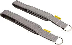 Strapilates Double Loop Pilates Straps for Reformer, Cadillac, and Other Fitness Equipment, Color: Grey, One Pair (2 Pieces)
