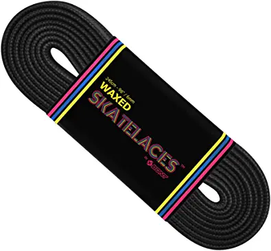 Bont Skates Waxed Laces - 6mm & 8mm - 47" 71" 79" 96" 108" - Midnight Black