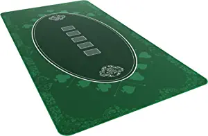 Bullets Playing Cards - Poker Layout - Table Top Mat 63" x 31.5" - Deluxe Playing mat for Casino Night