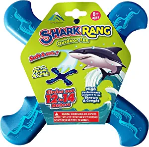 Shark Rang Boomerang - Great Beginner Boomerang for Kids or Adults. Soft and Safe.