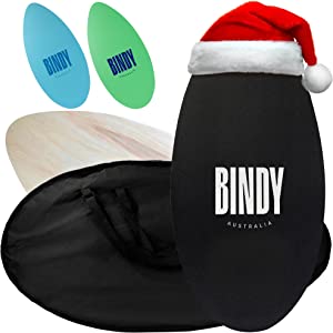 BINDY Australia Skimboard for Beach Kids - 41 Beginner to Intermediate Wooden Skim Board Included Storage Bag - Kids Beach Skim Boards for Beginners - Durable, Lightweight Wood Body Board with EVA Grip Pad Top Deck