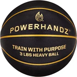 POWERHANDZ Weighted Training Basketball for Improving Ball Handling, 3-Pounds