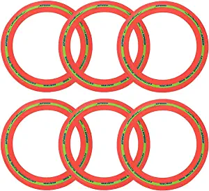 Flying Aero Discs, 6 Pack Sports Outdoor Pro Flyer Rings | Plastic Toy Ultimate Glider Toss Game for Kids and Adults (11 inches)
