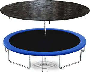Sposuit 12/14/15ft Trampoline Cover, Round Trampoline Cover Rain Snow Sun Shade Protection Cover, Rainproof UV Resistant Wear-Resistant Gravity Trampoline Cover