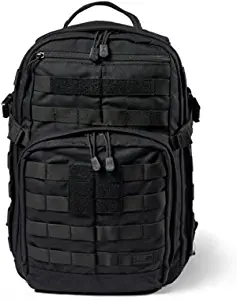 5.11 Tactical Backpack Rush 12 2.0 Military Molle Pack, CCW and Laptop Compartment, 24 Liter, Small, Style 56561, Black