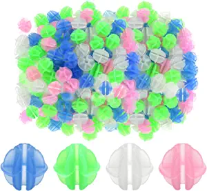 Nanaborn Bike Spoke Beads Glow in The Dark That Make Noise- Plastic Round Multicolor Luminous for Kids Bicycle Wheel Decorations (216PCS)