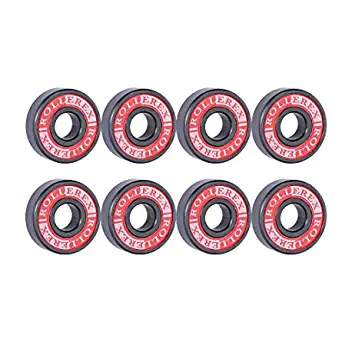 Rollerex Titan 608-2RS Lubricated Silicon Nitride Ceramic Skate Bearings (8-Pack) - for Inline, Roller Blade, Rollerskate, Skateboard, RipStik & More