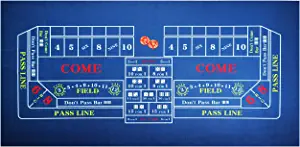 WALIKEN Tabletop Casino Felt 36"x72" for Craps Casino Table Top Felt Layout Mat