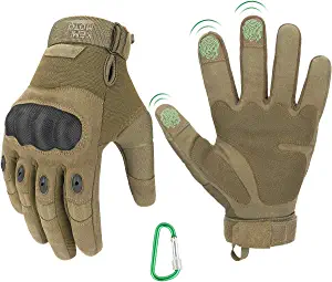 kemimoto Tactical Gloves for Men, Touchscreen Combat Gloves with Hard Knuckle for Outdoor Work Sports Motorcycle Cycling Tactical Training Airsoft Paintball Shooting Hunting Hiking Camping Climbing